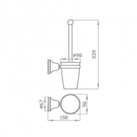 Щетка для унитаза Виктория 7419