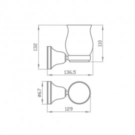 Стакан для зубных щеток Виктория 7421