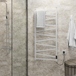 Полотенцесушитель электрический Alpha П11 500х1200 Э правое подключение белый DEFFI AL 120.50.11 ER W