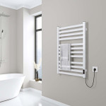 Полотенцесушитель электрический Magnus П12 500х800 Э правое подключение белый DEFFI M 80.50.12 ER W