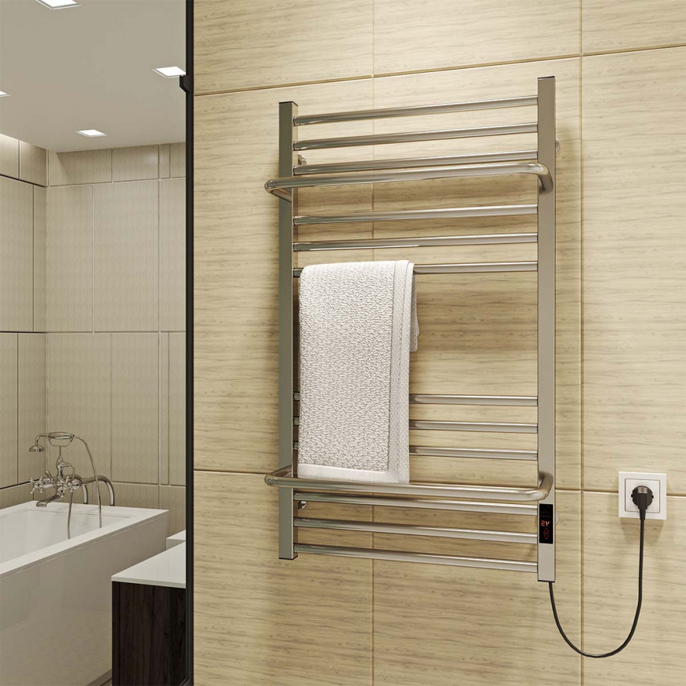 Полотенцесушитель электрический Sigma 500х900 Э правое подключение DEFFI S 90.50.14 ER