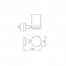 Стакан для зубных щеток Глория 8121