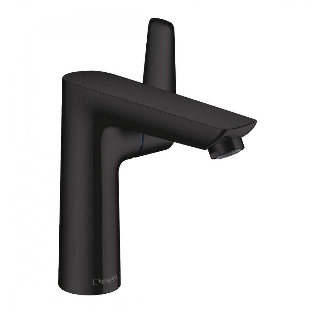 TALIS E смеситель для раковины 150, однорычажный, со сливным гарнитуром, черный матовый