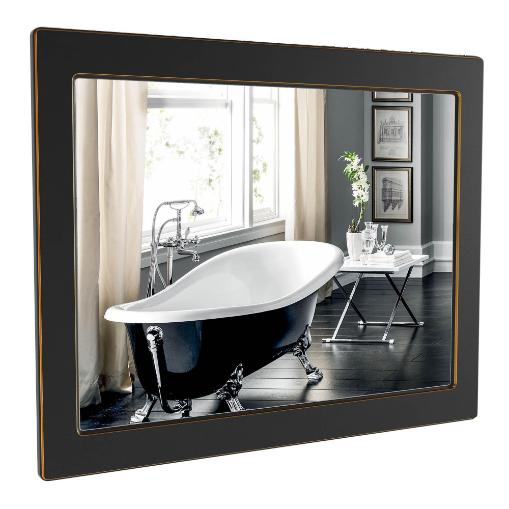 Зеркало Беатриче 80 см чёрный патина золото (позиция &quot;под заказ&quot;)