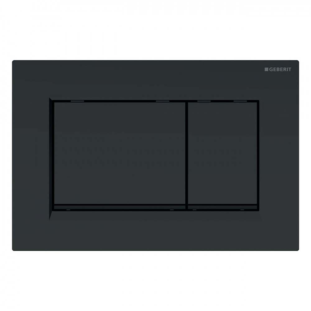 SIGMA30 смывная клавиша, двойной смыв: черный матовый, легко чистящееся покрытие, черный