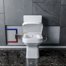 Унитаз пристенный Noura с функцией биде, сиденье Slim Soft-Close - Geberit