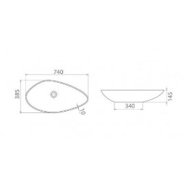 Раковина Olive  75 см 002300