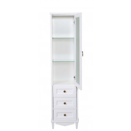 Пенал Лиана белый патина золото 40 см (Правый/Левый)