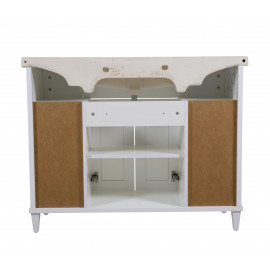 Тумба Лиана белая 108 см золото с умывальником Эвита