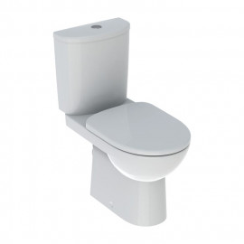 SELNOVA унитаз напольный, с бачком внешнего монтажа, горизонтальный выпуск, полузакрытая форма, Rimfree, с сиденьем