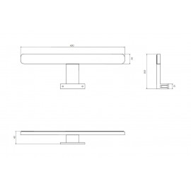 LED подсветка Alpha  LUX 7.0 W, хром