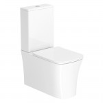 NARON Rimless унитаз напольный пристенный 62*36,5*82 см, гор. выпуск, бачок 3/4,5л, нижний подвод, сидение Duroplast Slim slow-closing