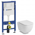 Набор инсталляционный: ORLANDO Rimless унитаз подвесной, сиденье Slim slow-closing, 458.103.00.1 DUOFIX Basic инсталляция для унитаза, без клавиши