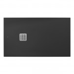 TERRAN поддон 120*80см ультраплоский, из искусственного камня Stonex, в комплекте с трапом и сифоном, цвет оникс