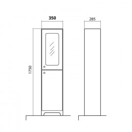 Пенал Классик 2019  35 см напольный