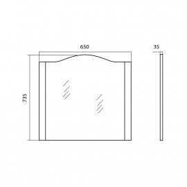 Зеркало Классик 2019 - 65 см