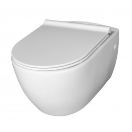 Унитаз подвесной безободковый City, сиденье Bella Soft-Close