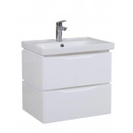 Тумба Венеция консольная 60 см Белая с умывальником Frame