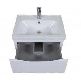 Тумба Венеция консольная 60 см Белая с умывальником Frame