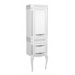 Пенал Роял 50 см белый цвет (R)  патина серебро