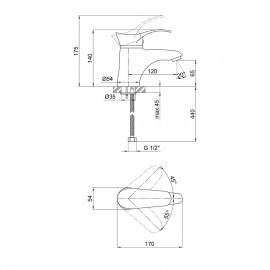 Смеситель для раковины Qtap Eris СRM 001