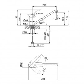 Смеситель для кухни Qtap Eris СRM 003
