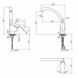 Смеситель для кухни Qtap Eris СRM 007F