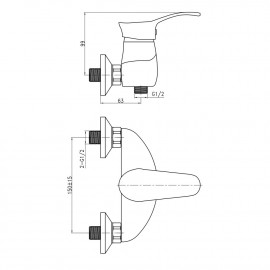 Смеситель для душа Qtap Eris СRM 010