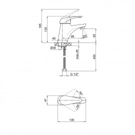 Смеситель для раковины Qtap Eventi CRM 001