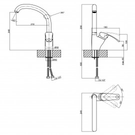 Смеситель для кухни Qtap Mars СRM 007