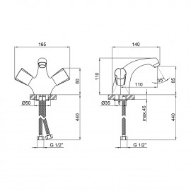 Смеситель для раковины Qtap Mix CRM 161