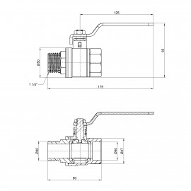 Кран шаровой SD Plus 1