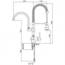 Смеситель для кухни с рефлекторным изливом Bianchi Style LVMSTY2015FCRM