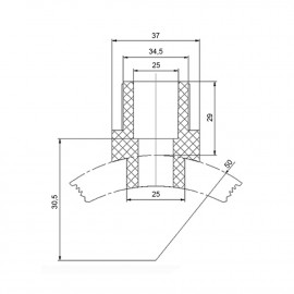 Вварное седло PPR Blue Ocean 50х25