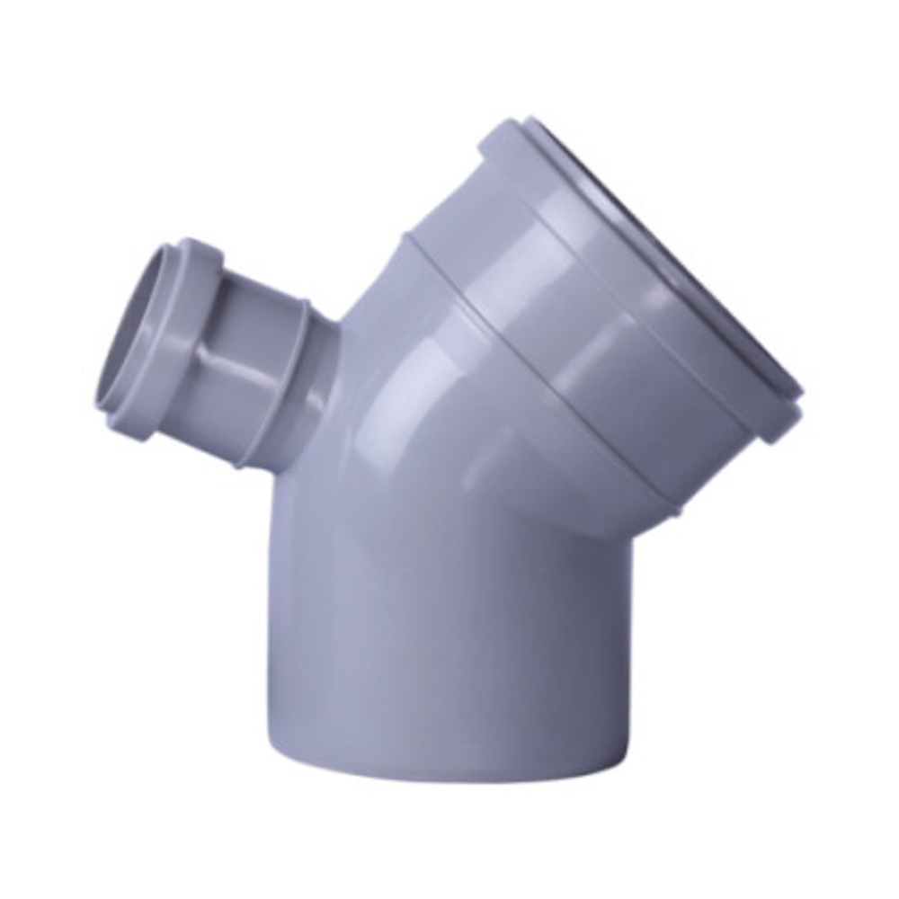 Колено канализационное с отводом TA Sewage 50х110х110, 45°