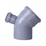 Колено канализационное с отводом TA Sewage 50х110х110, 45°