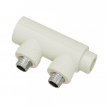 Коллектор PPR Blue Ocean наборной, с латунными вставками 40х1/2