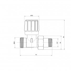Кран радиаторный Icma 1/2