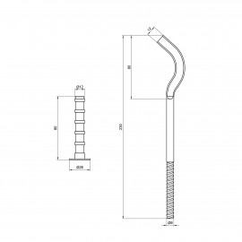 Крепеж SD Plus на алюминиевый радиатор 9х230 мм SD112230