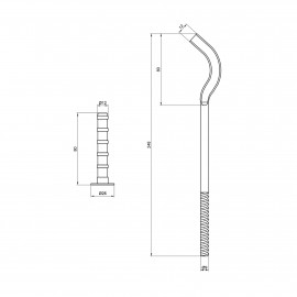 Крепеж SD Plus на чугунный радиатор 10х250 мм SD113250
