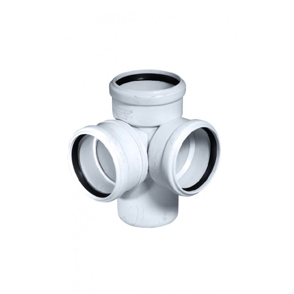 Крестовина PPR канализационная Ostendorf Skolan 110, 87°, двухплоскостная