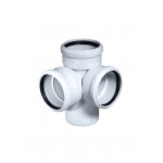 Крестовина PPR канализационная Ostendorf Skolan 110, 87°, двухплоскостная