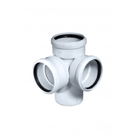 Крестовина PPR канализационная Ostendorf Skolan 110, 87°, двухплоскостная
