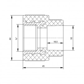 Муфта PPR Blue Ocean 32х3/4