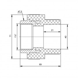 Муфта PPR Blue Ocean 40х1