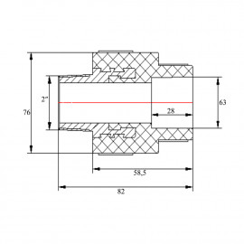 Муфта PPR Blue Ocean 63х2