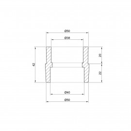 Муфта PPR Ekoplastik 50х40