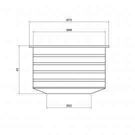 Переход канализационный TA Sewage 50х72, для патрубка