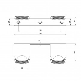 Планка крепления насосных групп Icma №788