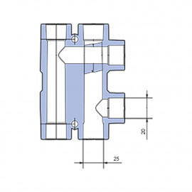Распределительный блок PPR Blue Ocean 25х20